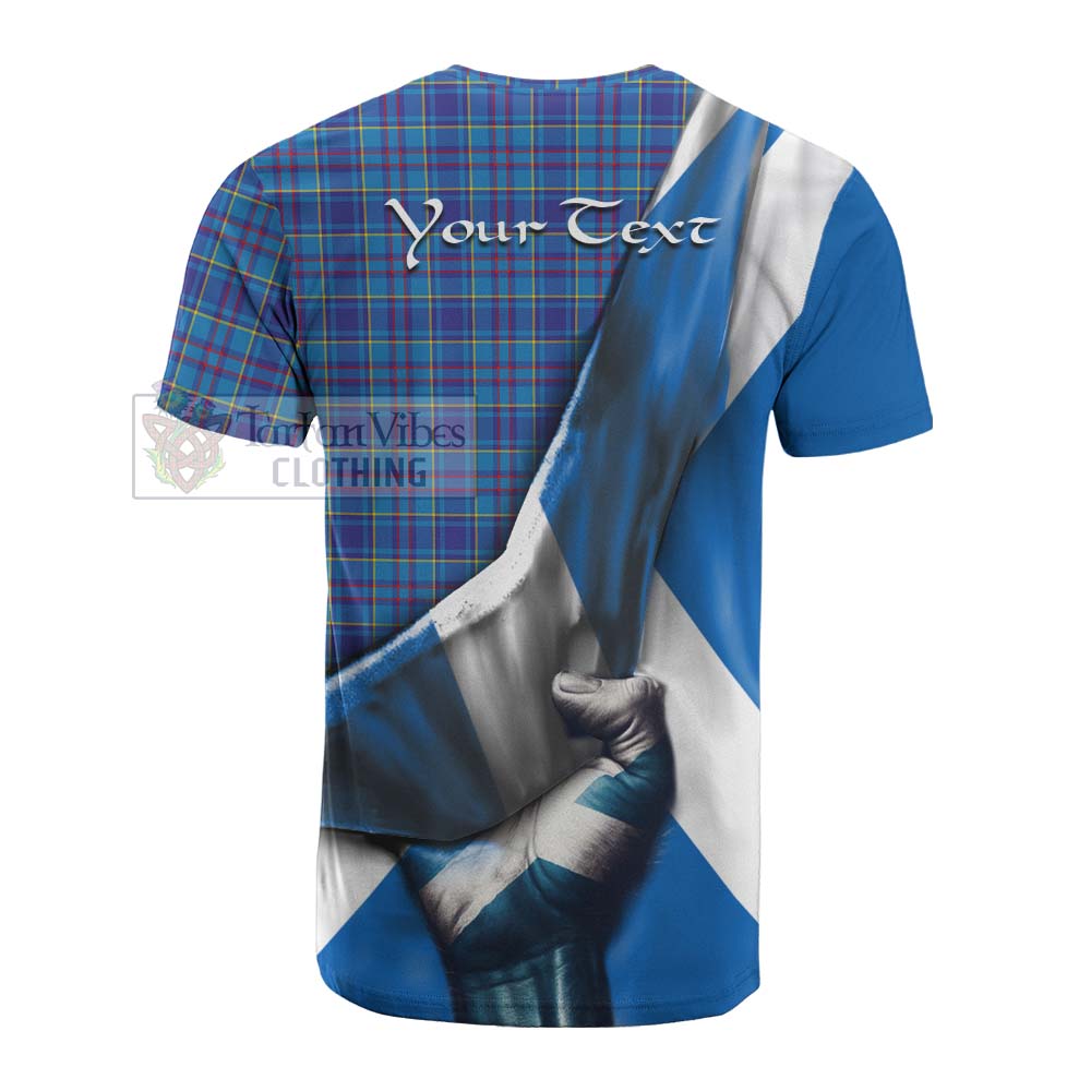 Tartan Vibes Clothing Mercer Tartan Cotton T-shirt with Family Crest Scotland Patriotic Style