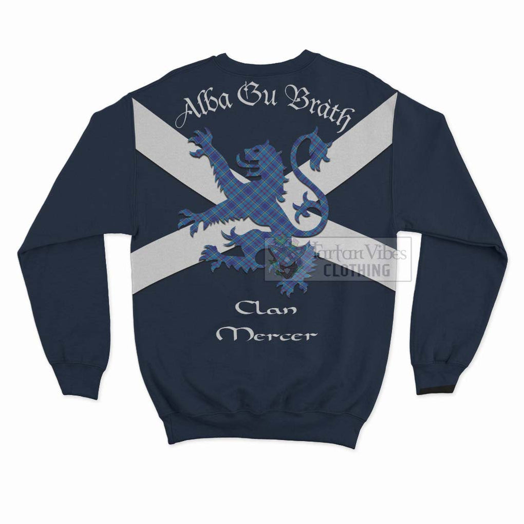 Tartan Vibes Clothing Mercer Tartan Lion Rampant Sweatshirt – Proudly Display Your Heritage with Alba Gu Brath and Clan Name