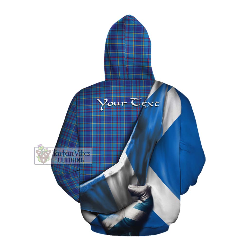 Tartan Vibes Clothing Mercer Tartan Cotton Hoodie with Family Crest Scotland Patriotic Style