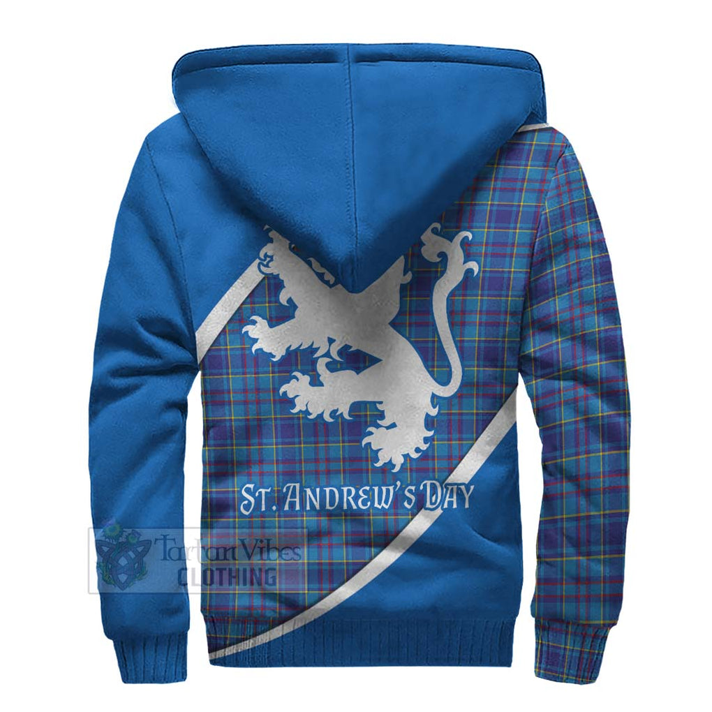 Tartan Vibes Clothing Mercer Family Crest Tartan Sherpa Hoodie Celebrate Saint Andrew's Day in Style