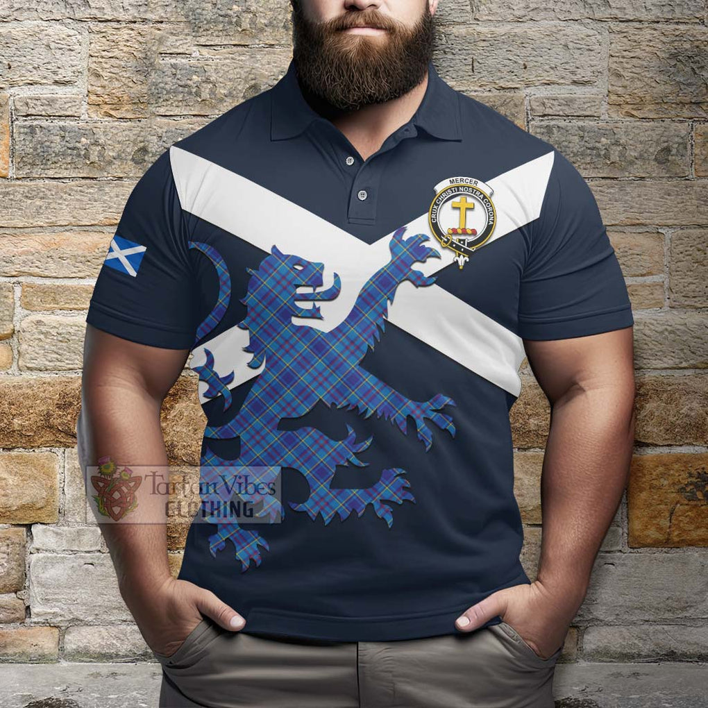 Tartan Vibes Clothing Mercer Tartan Lion Rampant Polo Shirt – Proudly Display Your Heritage with Alba Gu Brath and Clan Name