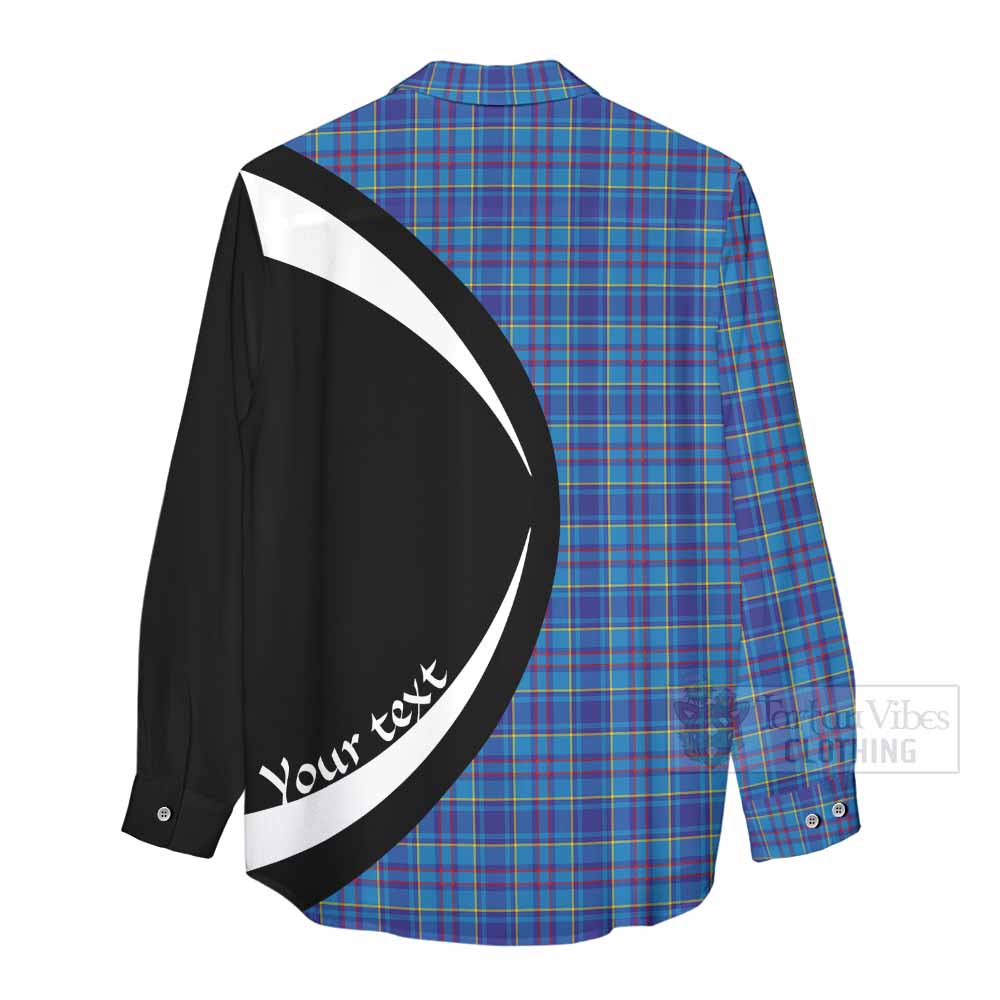 Tartan Vibes Clothing Mercer Tartan Women's Casual Shirt with Family Crest Circle Style