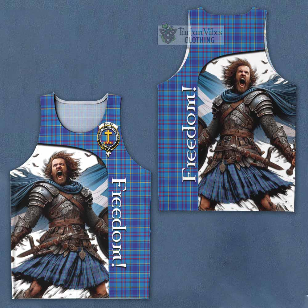 Tartan Vibes Clothing Mercer Crest Tartan Men's Tank Top Inspired by the Freedom of Scottish Warrior