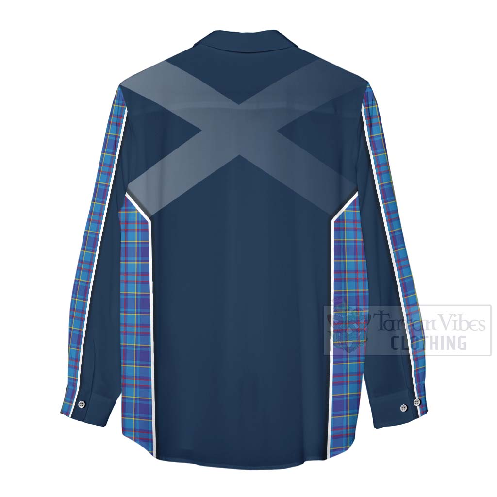 Tartan Vibes Clothing Mercer Tartan Women's Casual Shirt with Family Crest and Scottish Thistle Vibes Sport Style