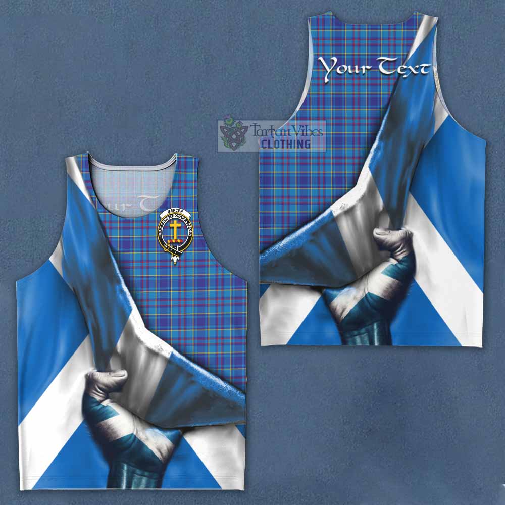 Tartan Vibes Clothing Mercer Tartan Men's Tank Top with Family Crest Scotland Patriotic Style