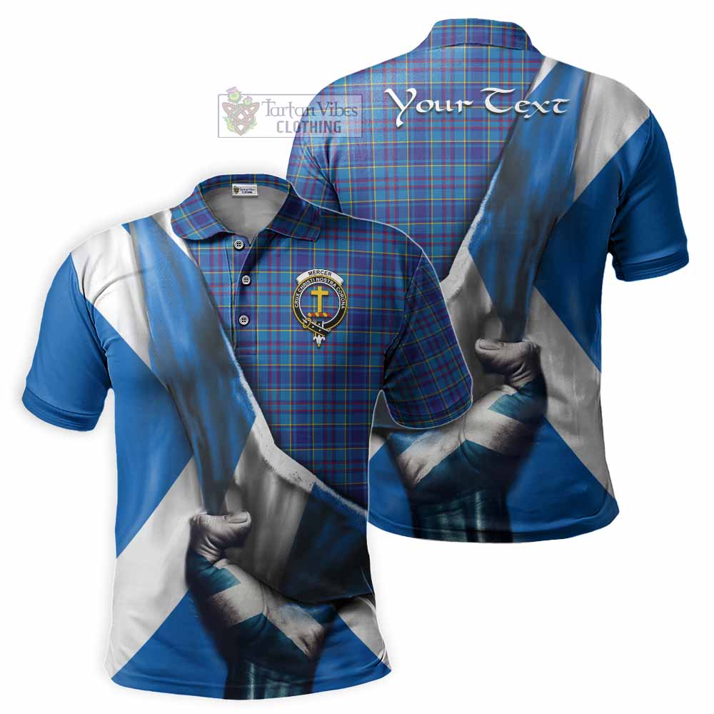 Tartan Vibes Clothing Mercer Tartan Polo Shirt with Family Crest Scotland Patriotic Style