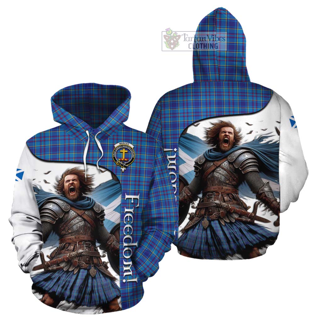 Tartan Vibes Clothing Mercer Crest Tartan Cotton Hoodie Inspired by the Freedom of Scottish Warrior