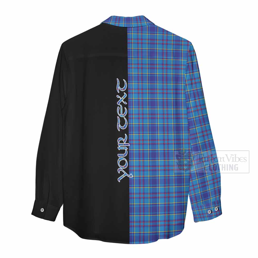 Tartan Vibes Clothing Mercer Tartan Women's Casual Shirt with Family Crest and Half Of Me Style