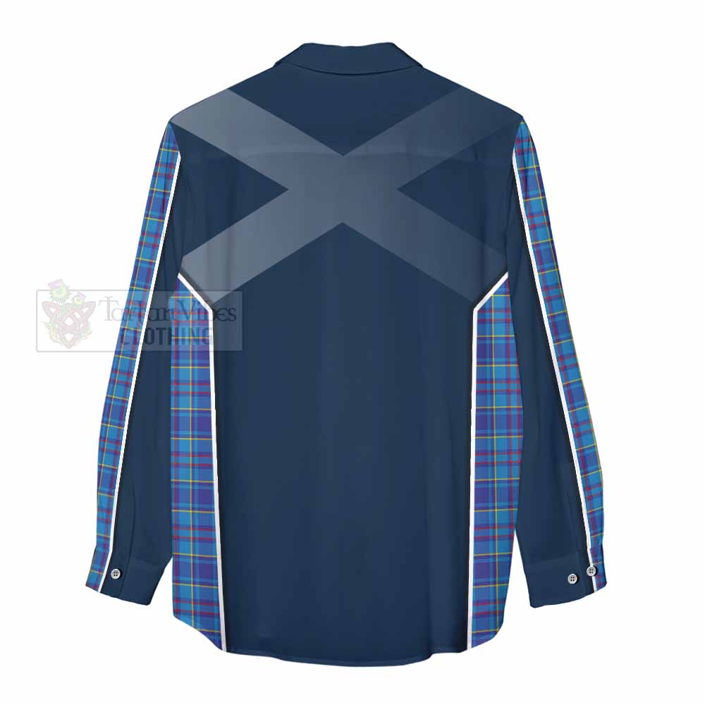 Tartan Vibes Clothing Mercer Tartan Women's Casual Shirt with Family Crest and Lion Rampant Vibes Sport Style