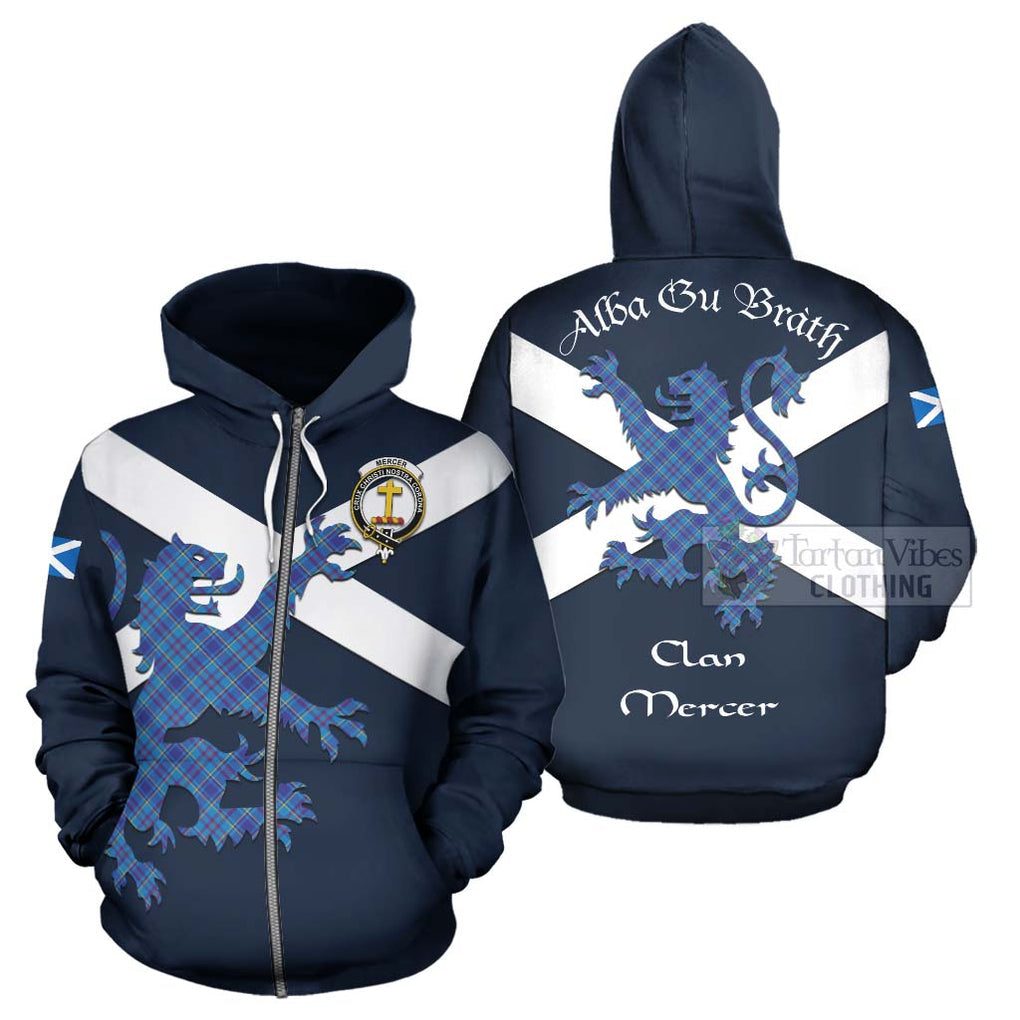 Tartan Vibes Clothing Mercer Tartan Lion Rampant Hoodie – Proudly Display Your Heritage with Alba Gu Brath and Clan Name