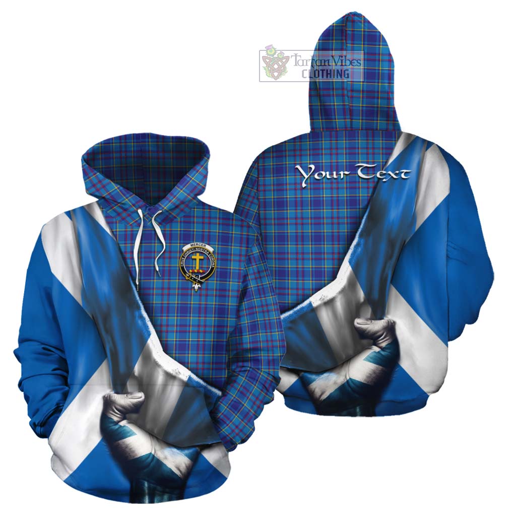 Tartan Vibes Clothing Mercer Tartan Cotton Hoodie with Family Crest Scotland Patriotic Style