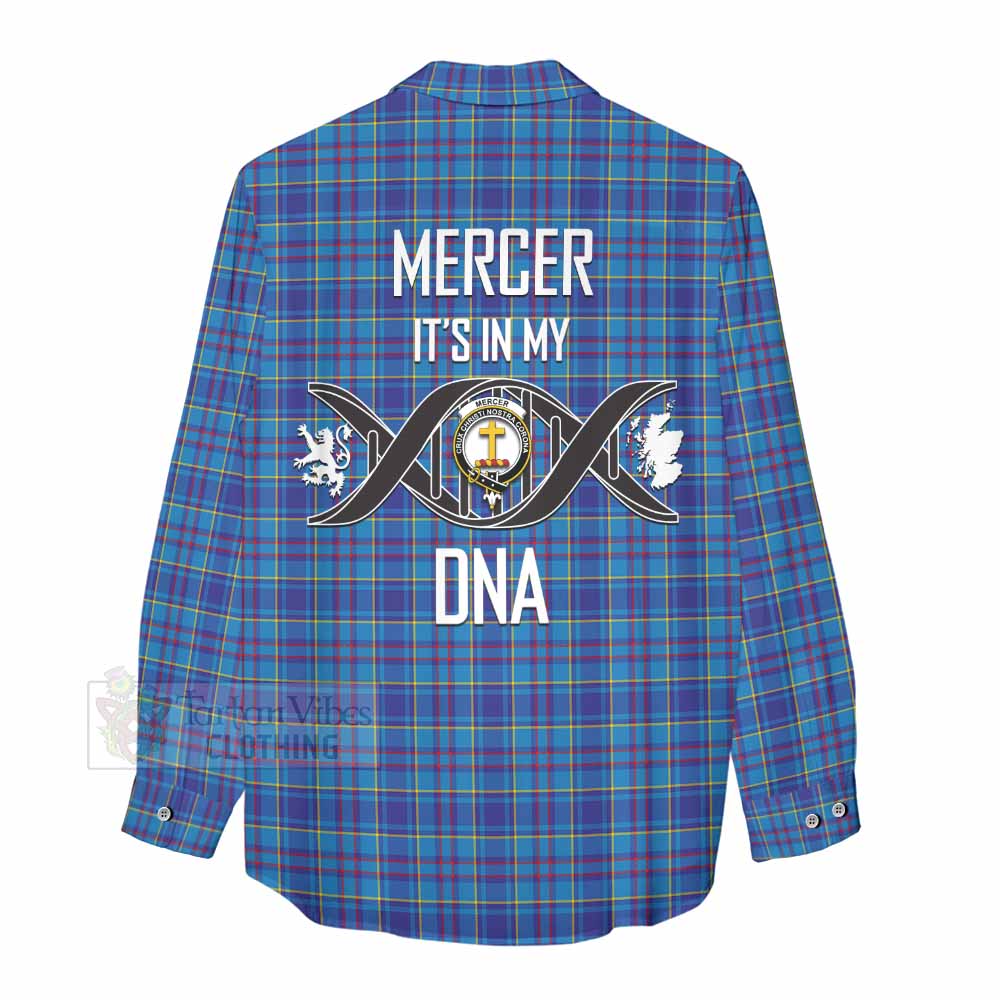 Tartan Vibes Clothing Mercer Tartan Women's Casual Shirt with Family Crest DNA In Me Style