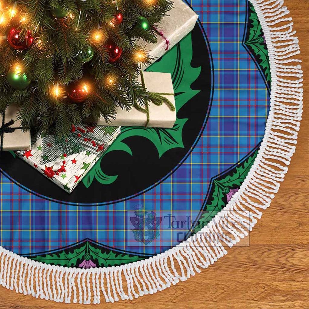 Tartan Vibes Clothing Mercer Tartan Christmas Tree Skirt Scottish Thistle Style