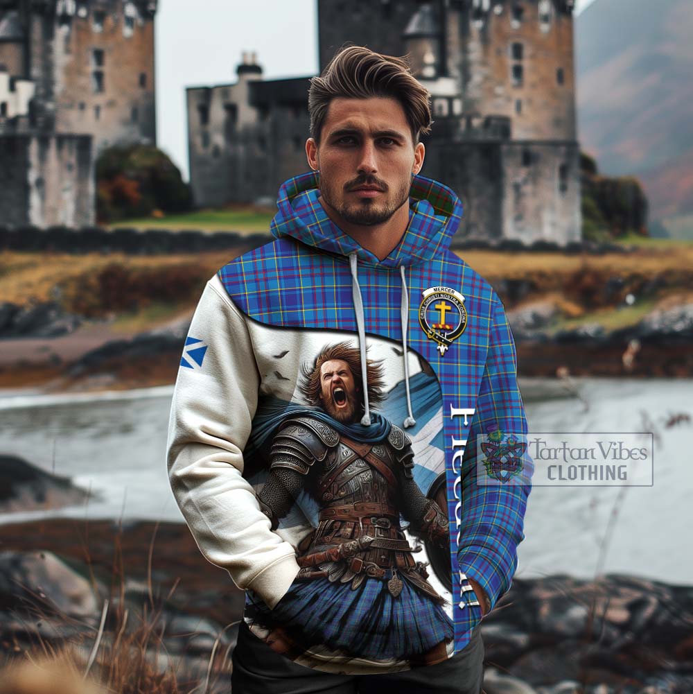 Tartan Vibes Clothing Mercer Crest Tartan Cotton Hoodie Inspired by the Freedom of Scottish Warrior