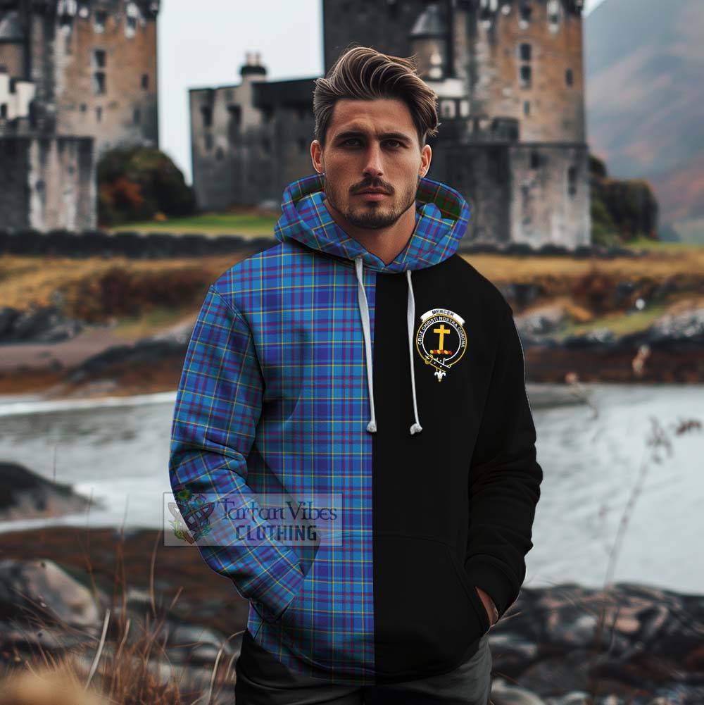 Tartan Vibes Clothing Mercer Tartan Cotton Hoodie with Family Crest and Half Of Me Style