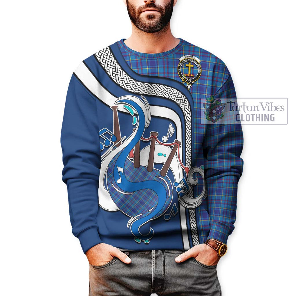 Tartan Vibes Clothing Mercer Modern Tartan Sweatshirt with Epic Bagpipe Style