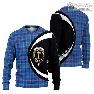 Mercer Tartan Ugly Sweater with Family Crest Circle Style