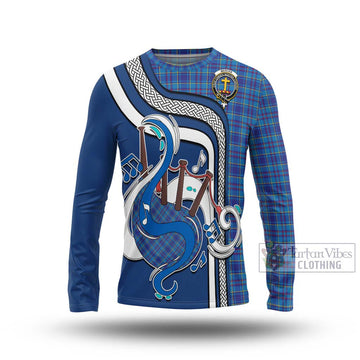 Mercer Tartan Long Sleeve T-Shirt with Epic Bagpipe Style