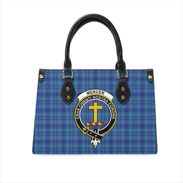 Mercer Tartan Leather Bag with Family Crest