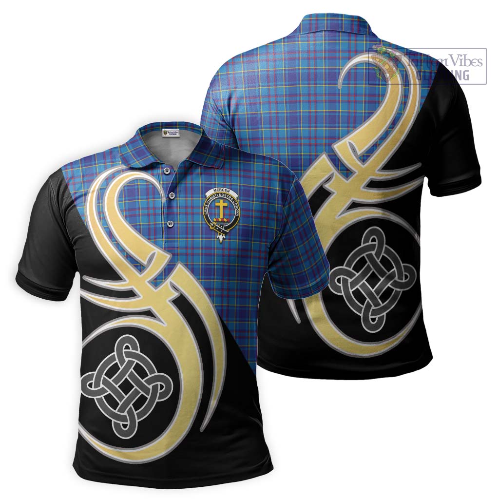 Mercer Tartan Polo Shirt with Family Crest and Celtic Symbol Style Kid - Tartan Vibes Clothing