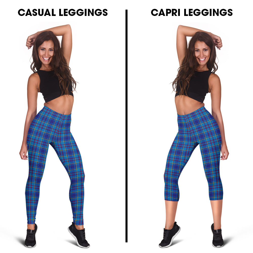 Mercer Tartan Womens Leggings Capri Leggings - Tartan Vibes Clothing