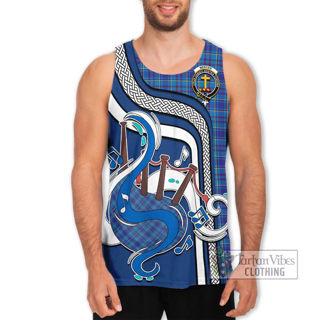 Mercer Tartan Men's Tank Top with Epic Bagpipe Style Men - Tartanvibesclothing Shop