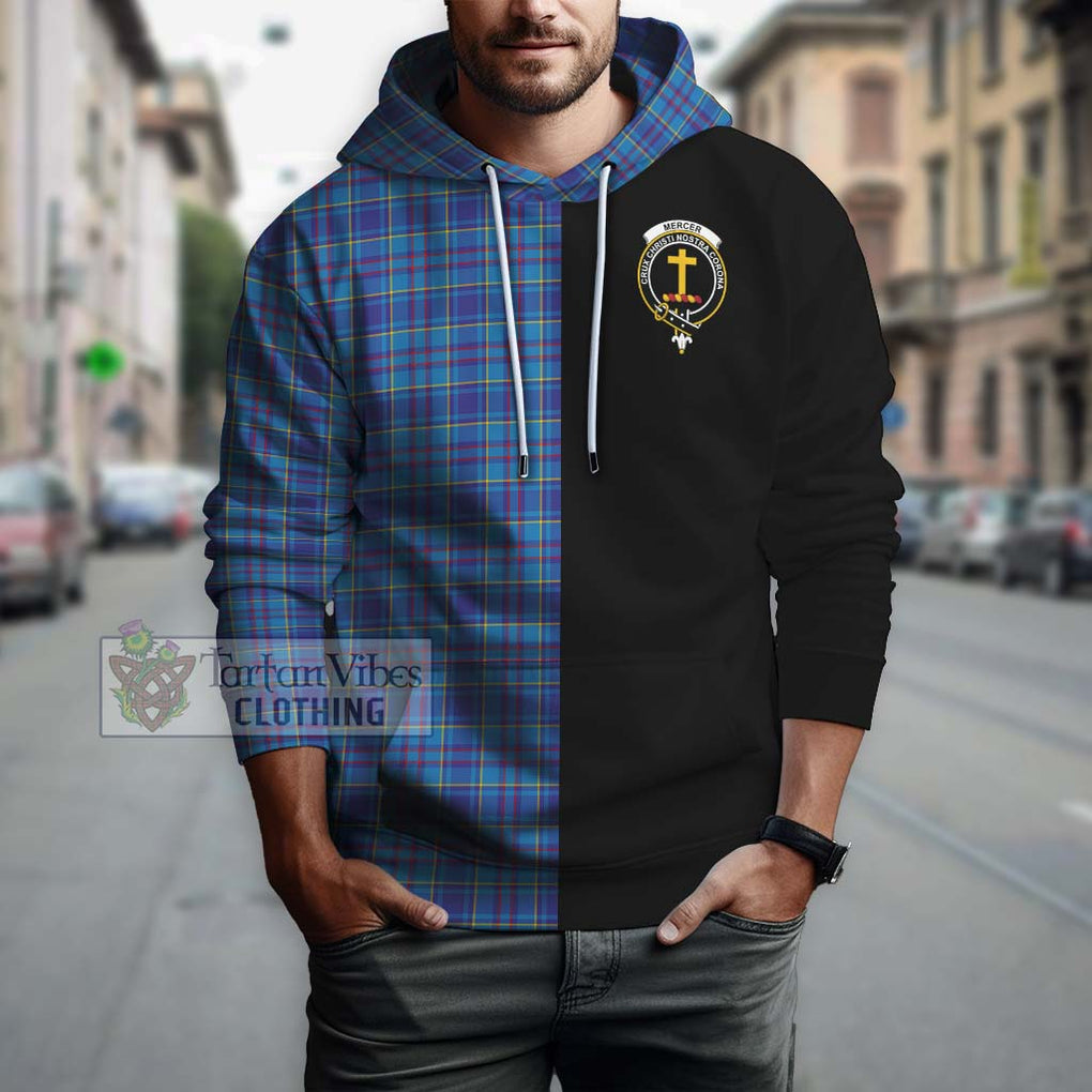 Mercer Tartan Hoodie with Family Crest and Half Of Me Style Zip Hoodie - Tartanvibesclothing Shop