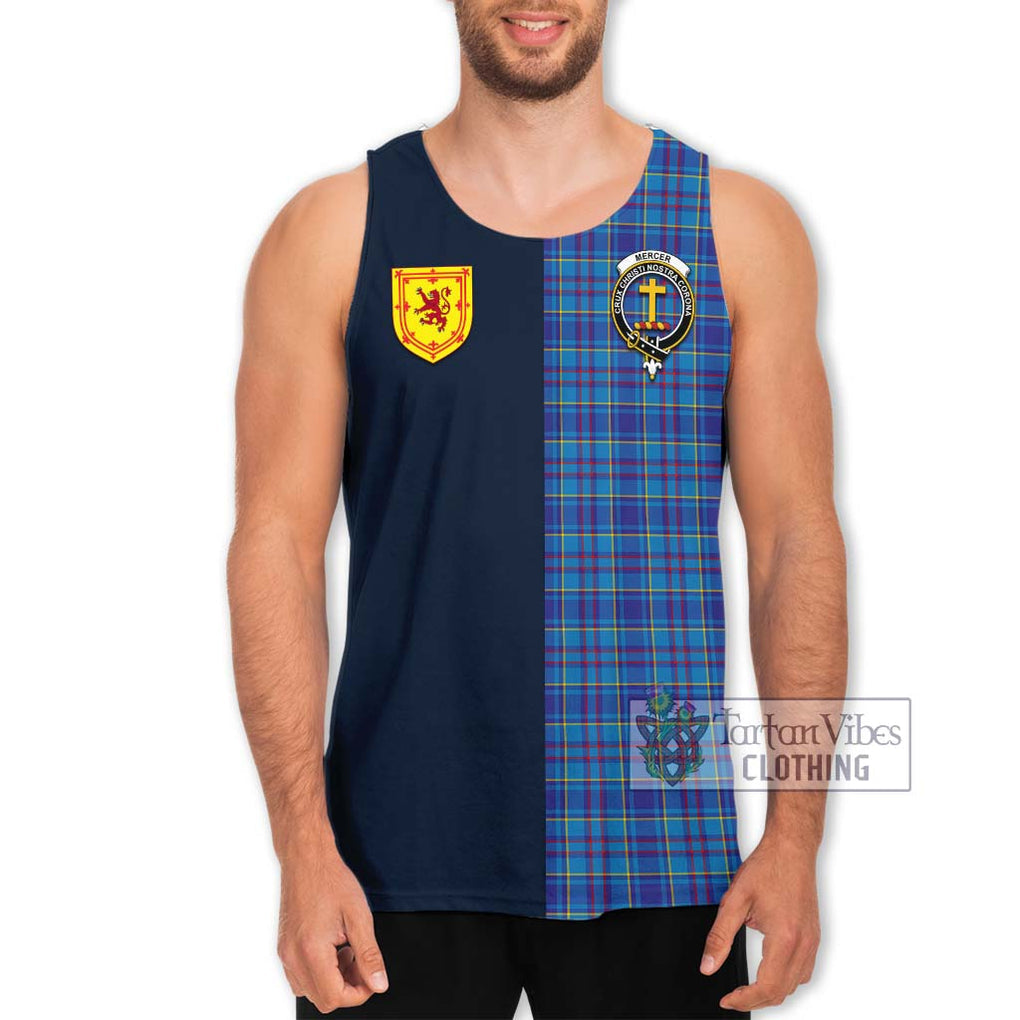 Tartan Vibes Clothing Mercer Modern Tartan Men's Tank Top with Scottish Lion Royal Arm Half Style