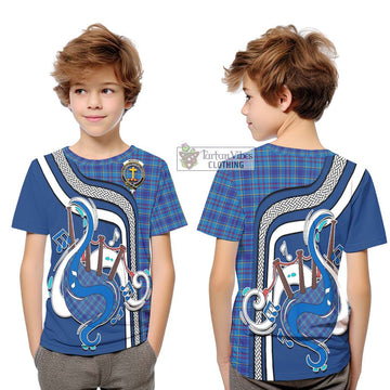 Mercer Tartan Kid T-Shirt with Epic Bagpipe Style