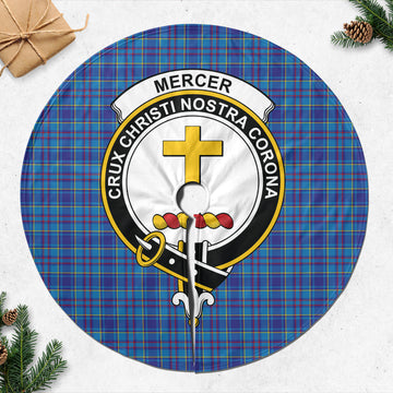 Mercer Tartan Christmas Tree Skirt with Family Crest