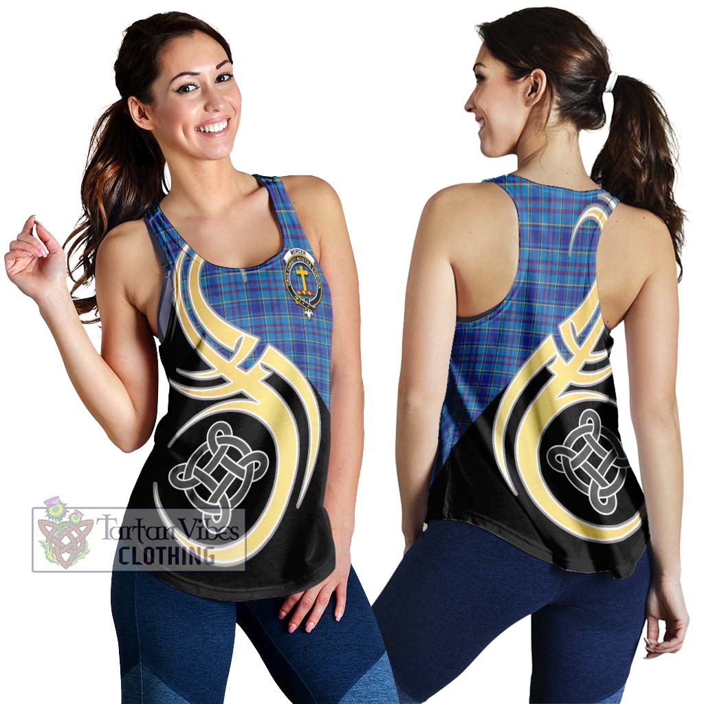 Mercer Tartan Women's Racerback Tanks with Family Crest and Celtic Symbol Style 4XL - Tartan Vibes Clothing