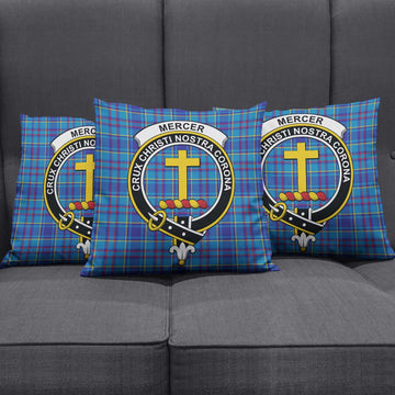 Mercer Tartan Pillow Cover with Family Crest