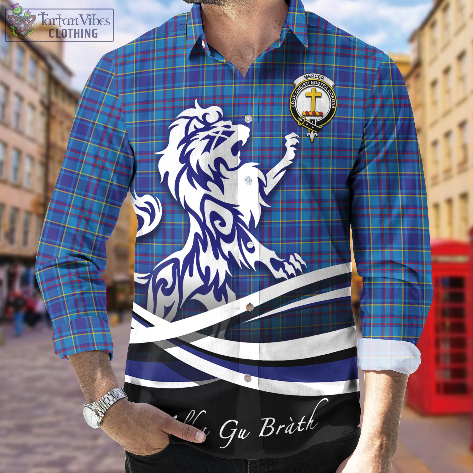 mercer-modern-tartan-long-sleeve-button-up-shirt-with-alba-gu-brath-regal-lion-emblem