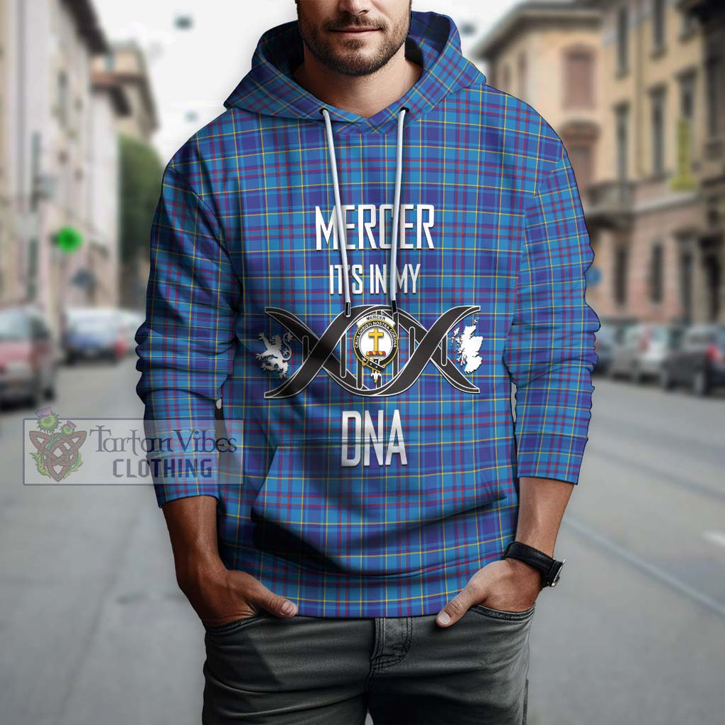 Mercer Tartan Hoodie with Family Crest DNA In Me Style Pullover Hoodie - Tartanvibesclothing Shop