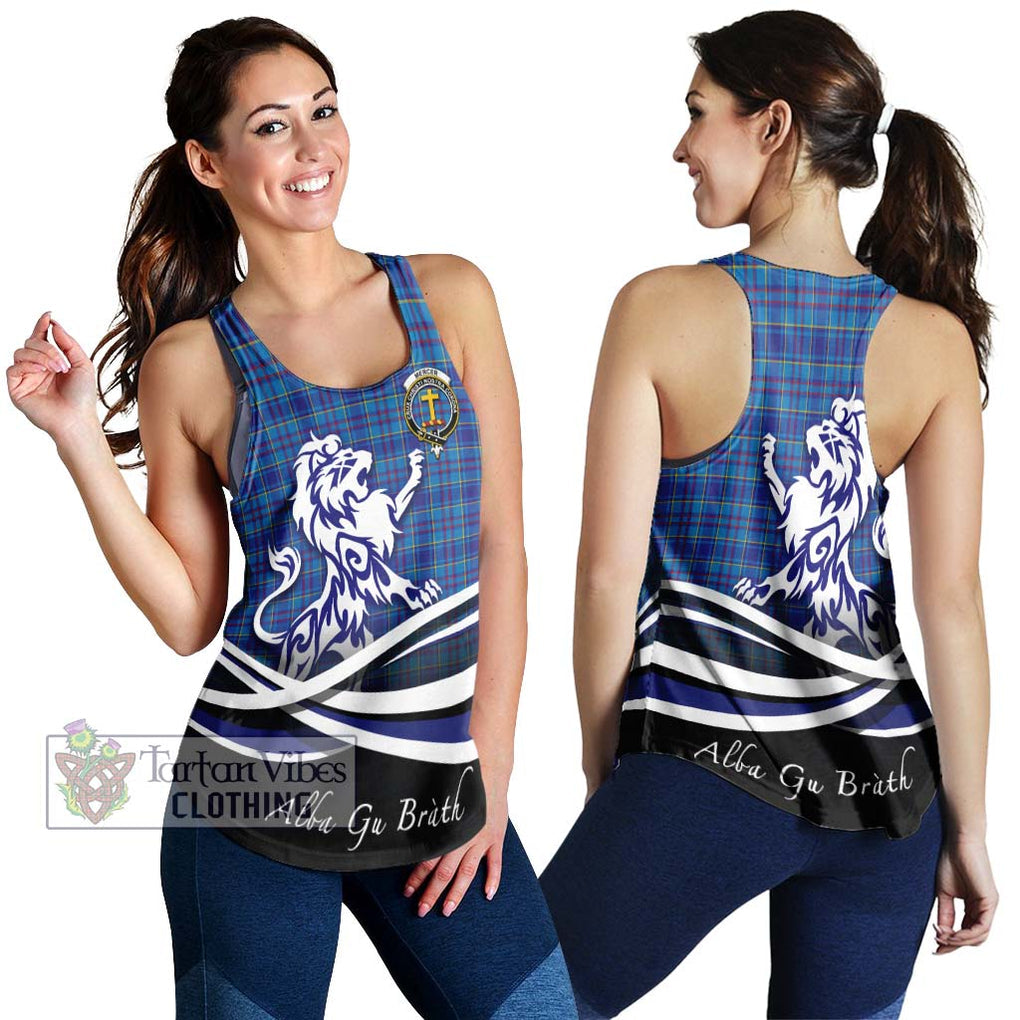 Mercer Tartan Women's Racerback Tanks with Alba Gu Brath Regal Lion Emblem 4XL - Tartanvibesclothing Shop