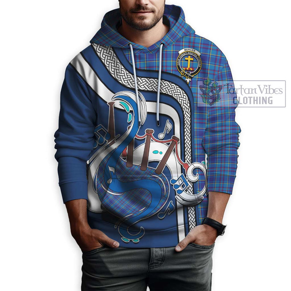 Mercer Tartan Hoodie with Epic Bagpipe Style Zip Hoodie - Tartanvibesclothing Shop