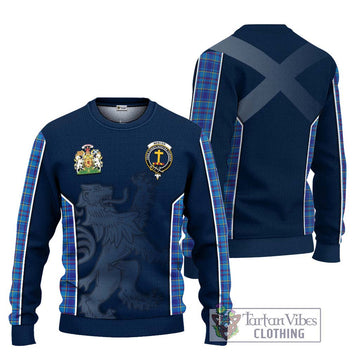 Mercer Tartan Ugly Sweater with Family Crest and Lion Rampant Vibes Sport Style