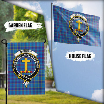 Mercer Tartan Flag with Family Crest