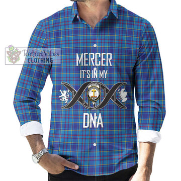 Mercer Tartan Long Sleeve Button Shirt with Family Crest DNA In Me Style