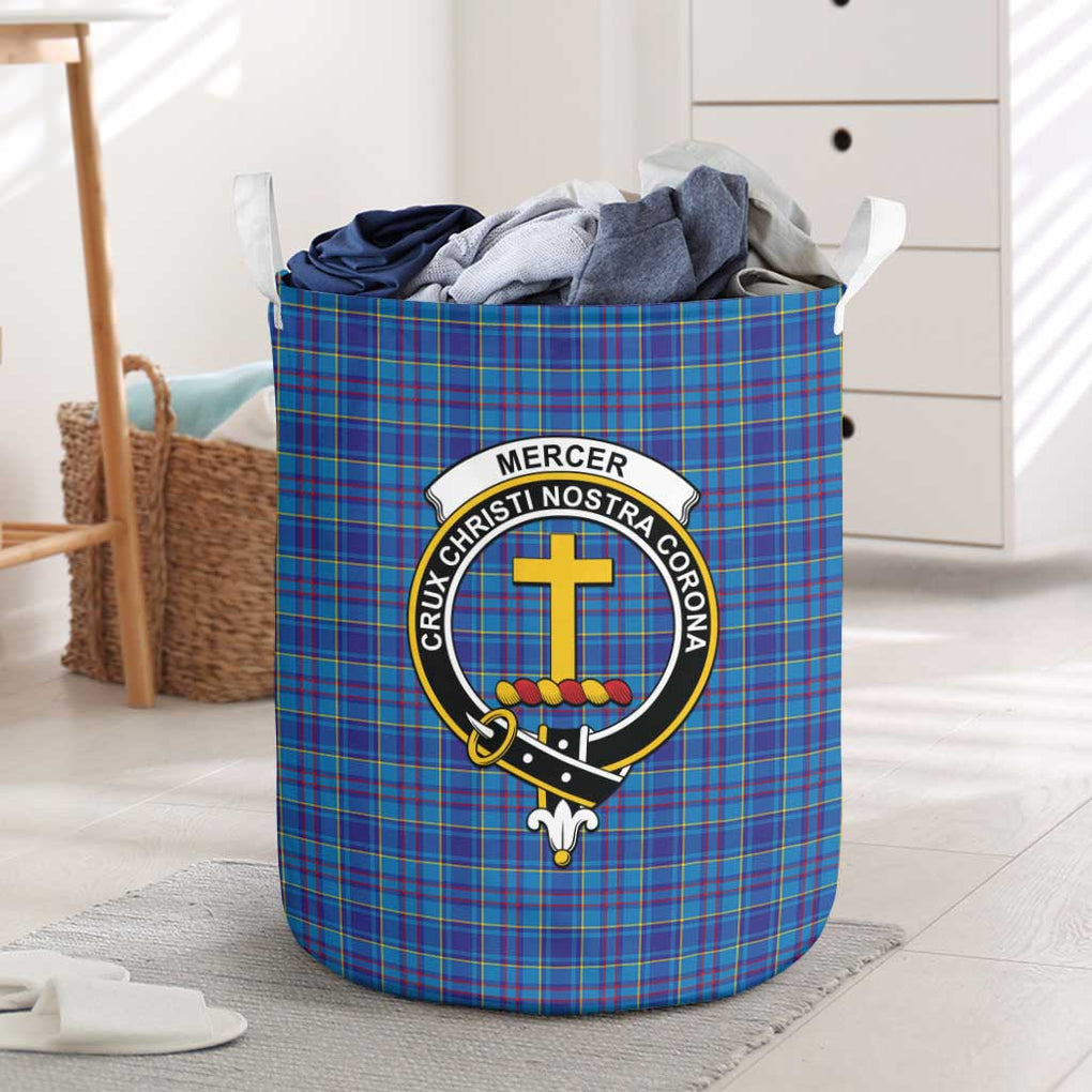 Mercer Tartan Laundry Basket with Family Crest One Size - Tartanvibesclothing Shop