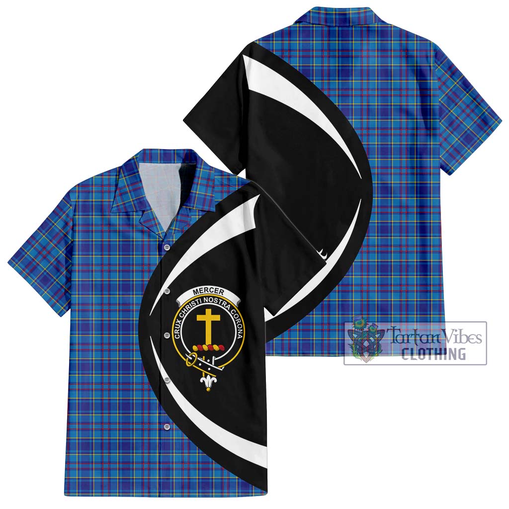 Tartan Vibes Clothing Mercer Modern Tartan Short Sleeve Button Up with Family Crest Circle Style