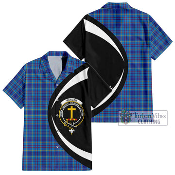 Mercer Tartan Short Sleeve Button Up with Family Crest Circle Style