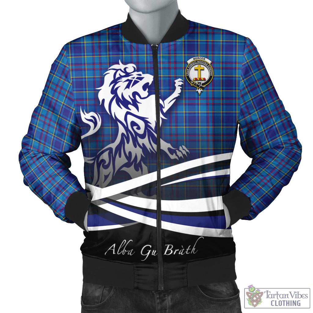 Tartan Vibes Clothing Mercer Modern Tartan Bomber Jacket with Alba Gu Brath Regal Lion Emblem