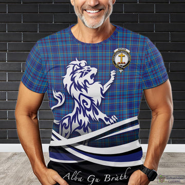 Mercer Tartan T-Shirt with Alba Gu Brath Regal Lion Emblem