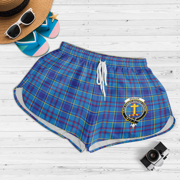 Mercer Tartan Womens Shorts with Family Crest