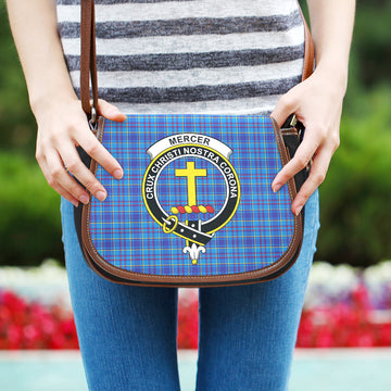 Mercer Tartan Saddle Bag with Family Crest