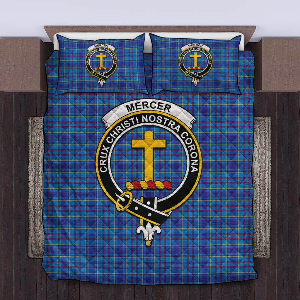 Mercer Tartan Quilt Bed Set with Family Crest Twin - Tartan Vibes Clothing