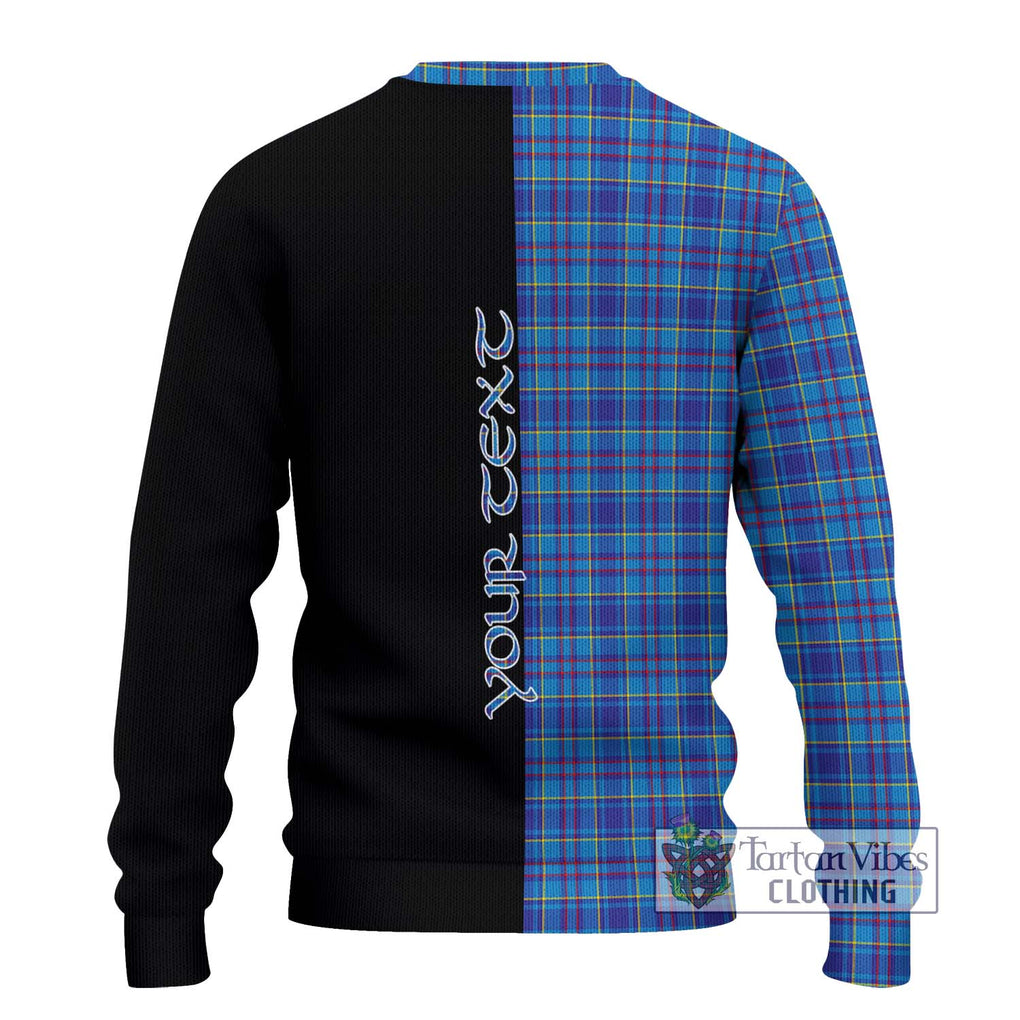 Mercer Tartan Knitted Sweater with Family Crest and Half Of Me Style - Tartanvibesclothing Shop