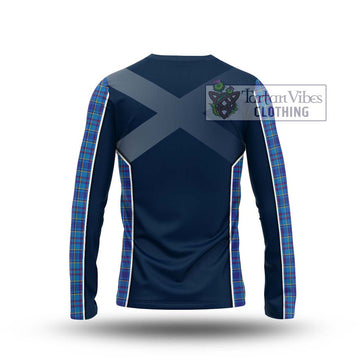 Mercer Tartan Long Sleeve T-Shirt with Family Crest and Lion Rampant Vibes Sport Style