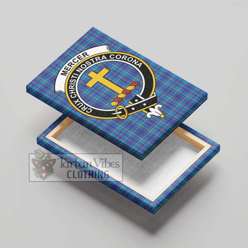 Mercer Tartan Canvas Print Wall Art with Family Crest